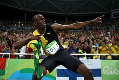 Usain Bolt reacts to a Guyanese family's wholesome celebration to his 100m win at the Rio Olympics