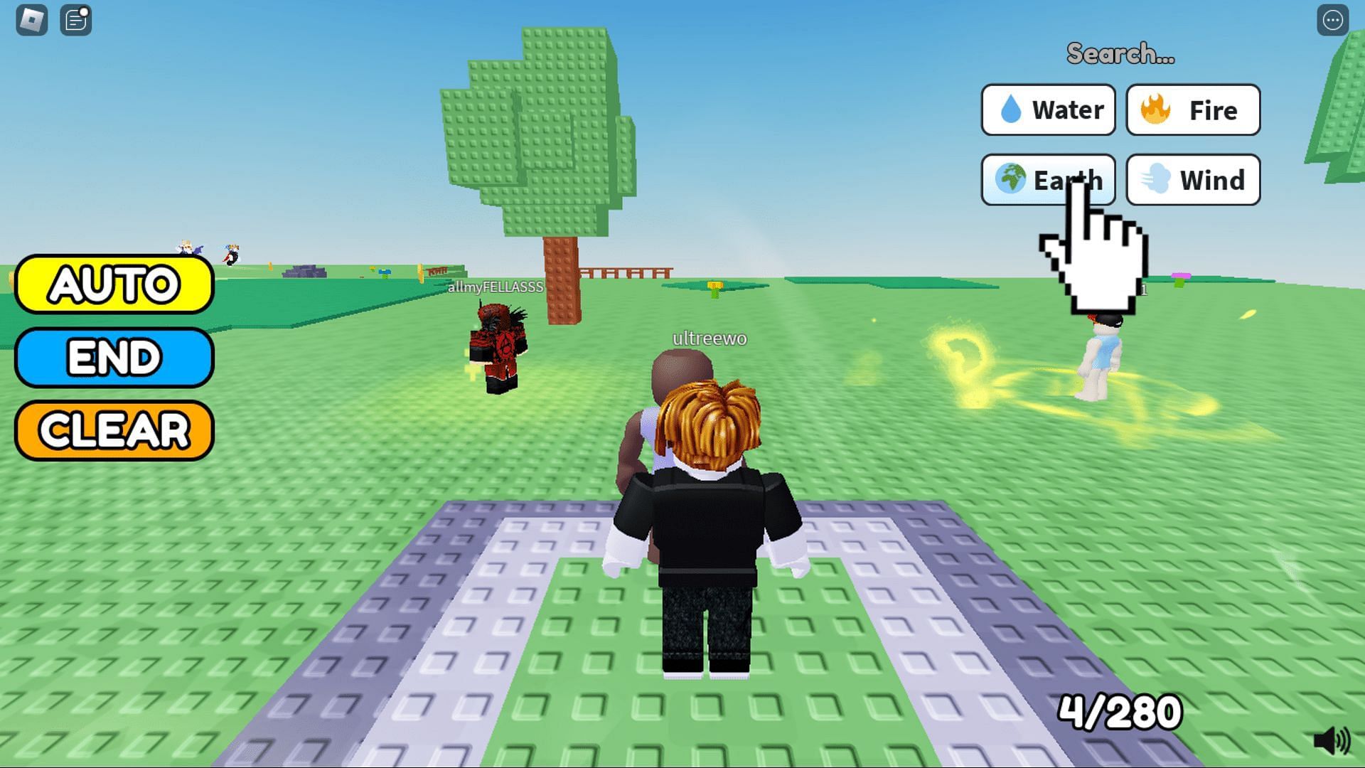 The in-game tutorial in Aura Craft (Image via Roblox)