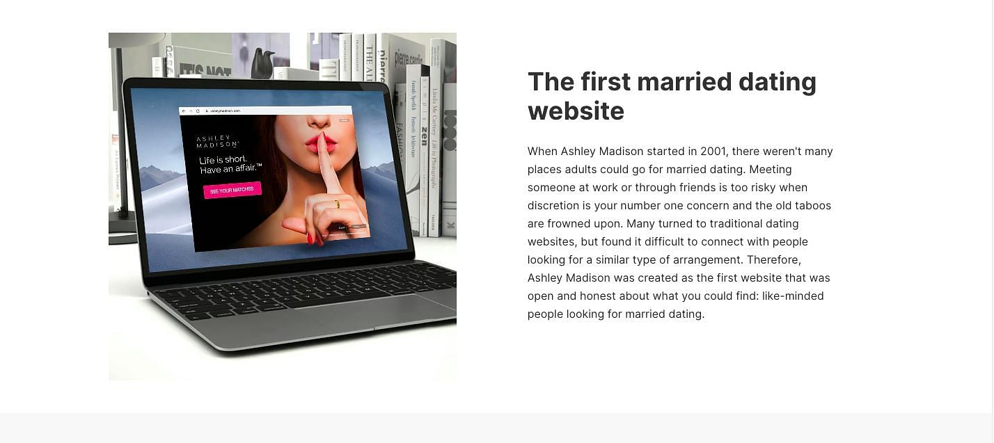 A screenshot of the website (via ashleymadison.com)