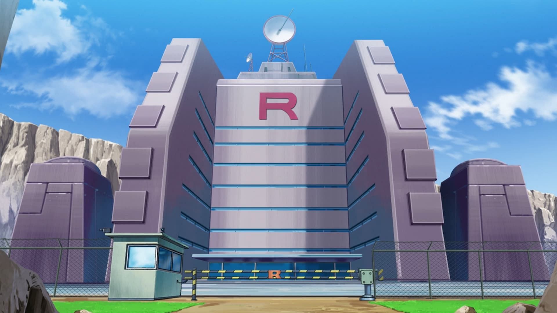Team Rocket headquarters as seen in the anime (Image via TPC)