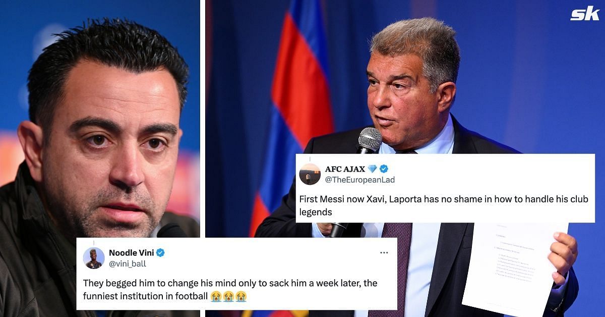 Fans react following Xavi