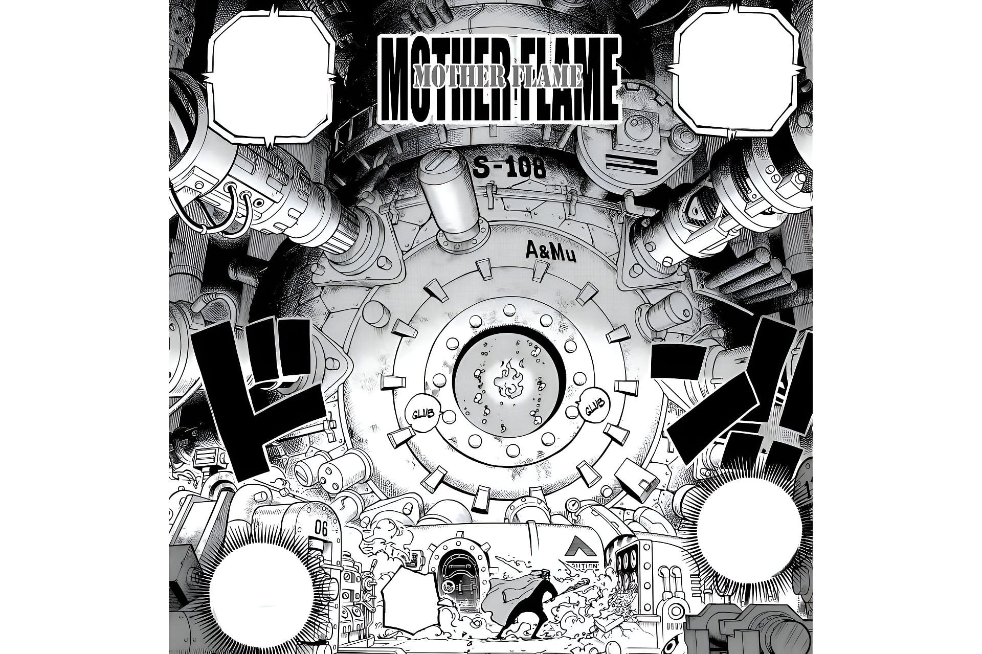 The Mother Flame containment chamber as seen in the manga (Image via Shueisha)