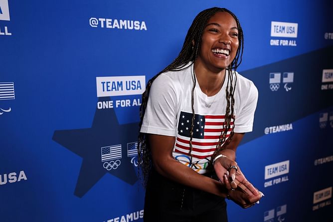 Tara Davis-Woodhall reacts to UCLA Basketball forward Gabriela Jaquez joining softball for postseason