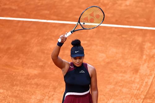 Naomi Osaka after defeating Marta Kostyuk at the 2024 Italian Open