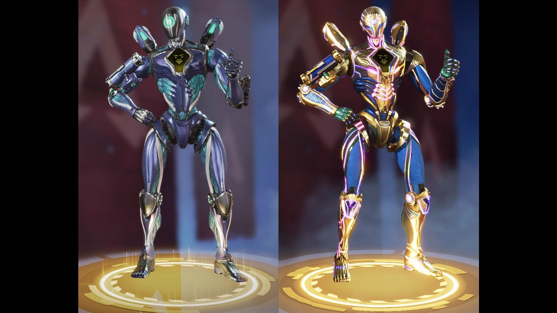 Elegant Mechanics and Gilded Sentinel Pathfinder skins in Apex Legends (Image via Electronic Arts)