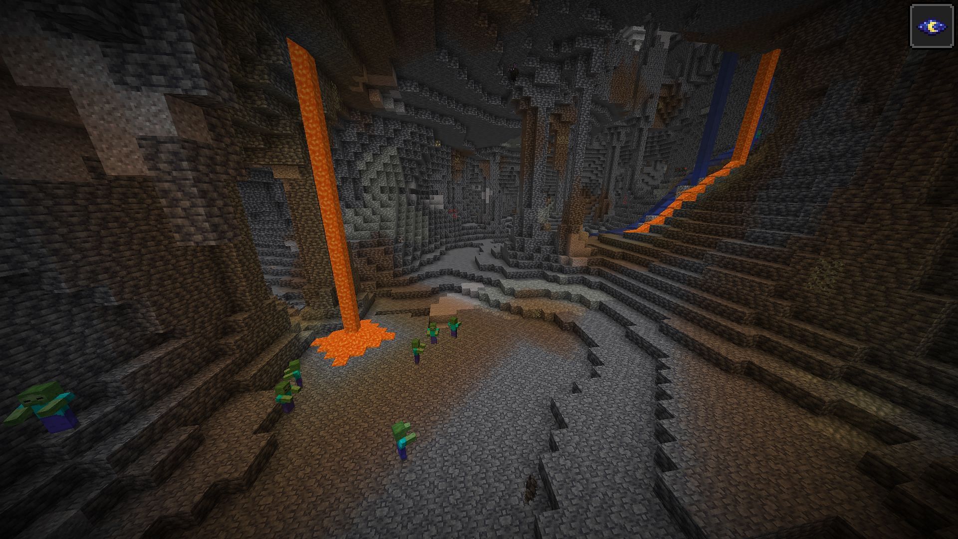 Minecraft caves have gotten bigger but don&#039;t exactly feel full of excitement (Image via Mojang)