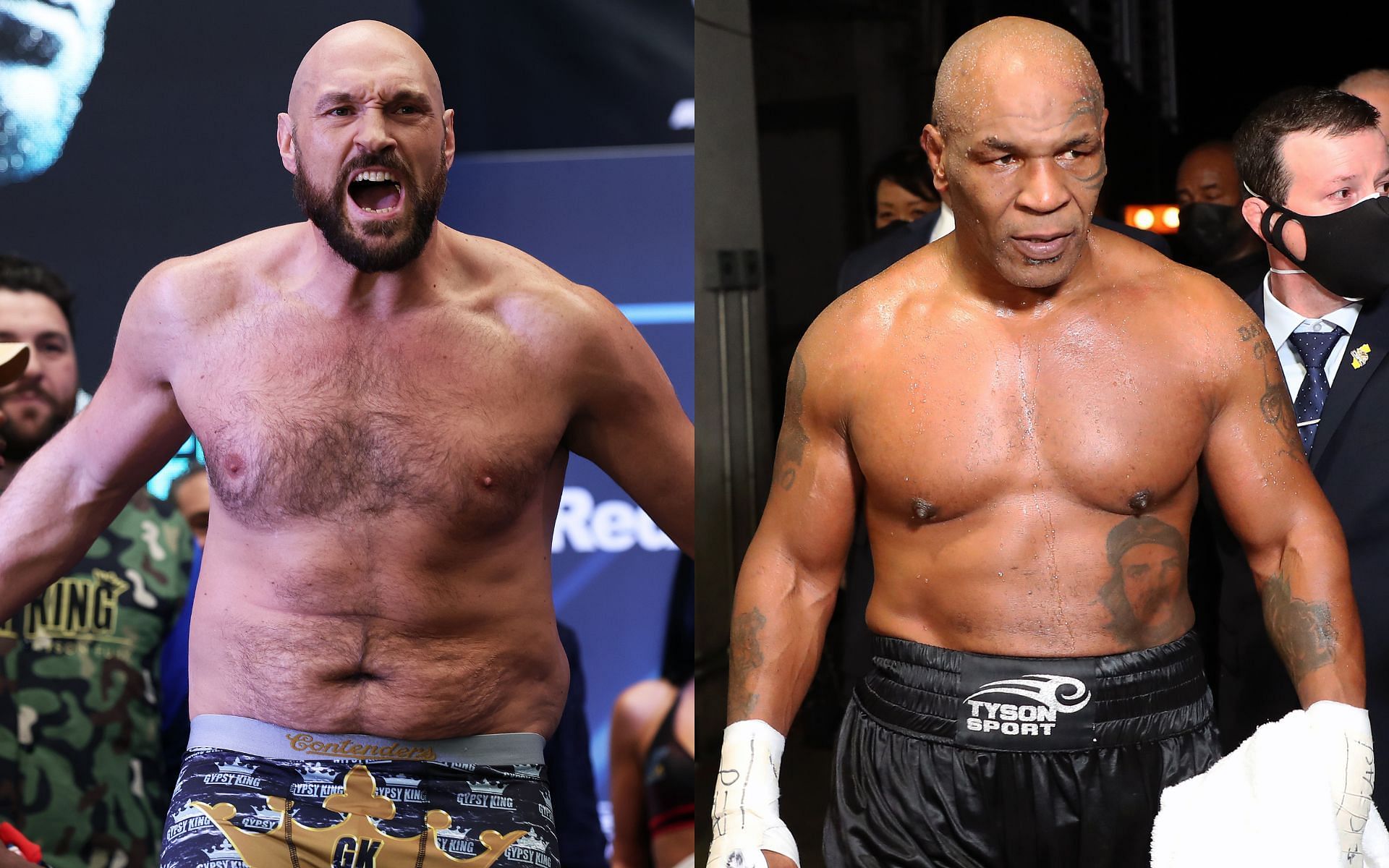 Tyson Fury (left) and Mike Tyson (right) are beheld as bona fide icons in the combat sports world [Images courtesy: Getty Images]