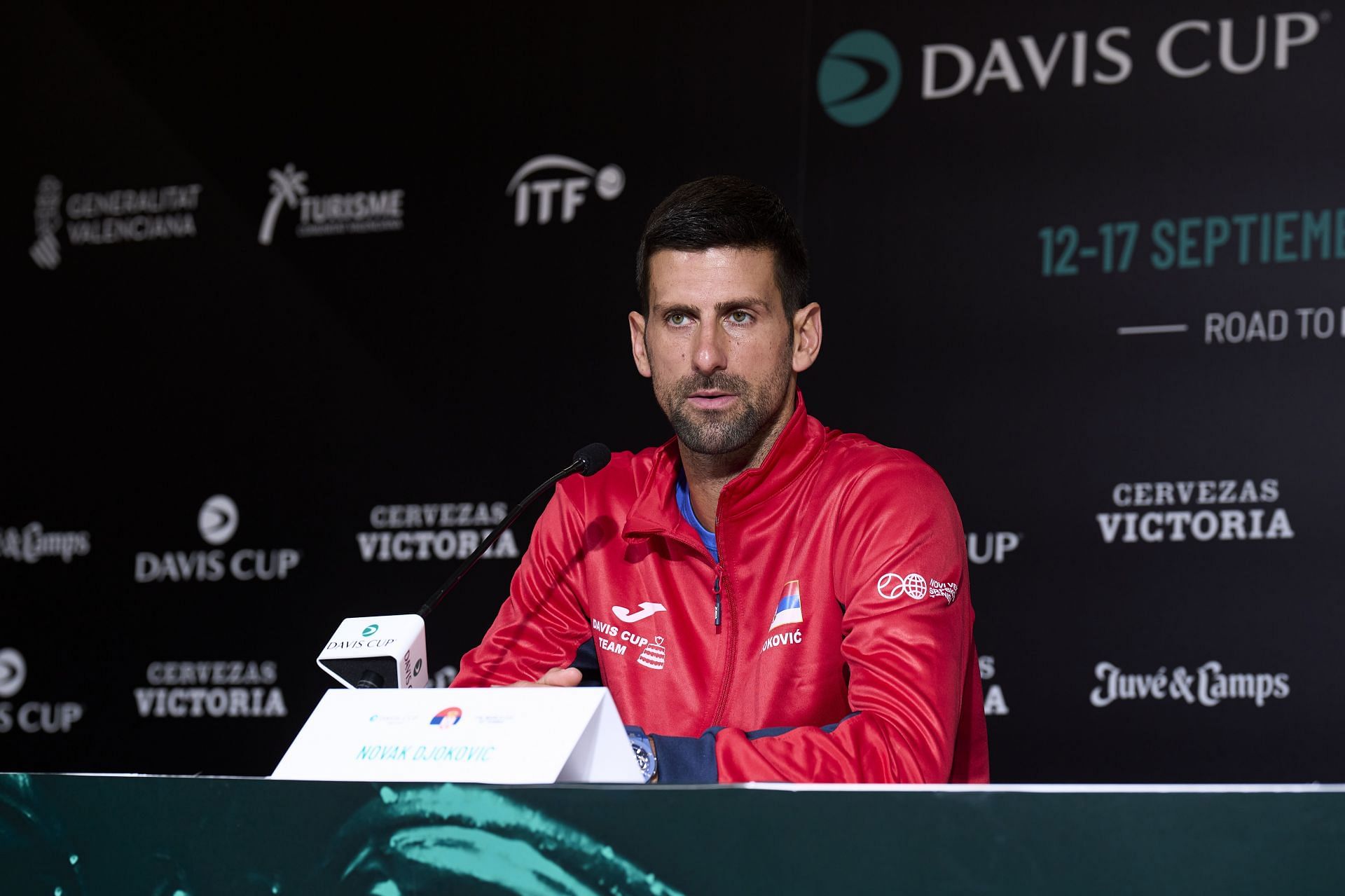 The Serb at the 2023 Davis Cup Finals Group Stage