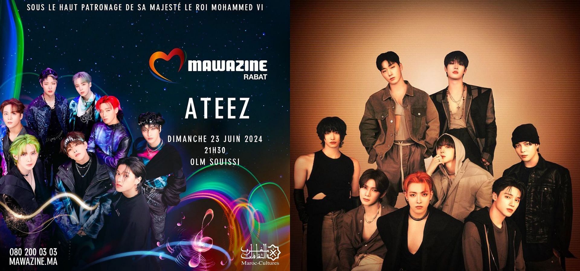 ATEEZ to headline MAWAZINE festival (Images Via @mawazine, @ateez_official_) 