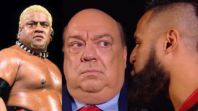 Rikishi reacts after Tama Tonga speaks for the first time on WWE SmackDown