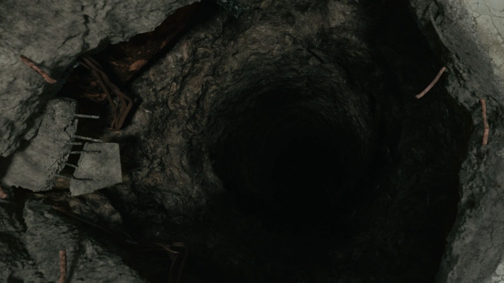 The sinkhole at Bend-33, as seen in Evil season 4 episode 1 (Image via Paramount+)