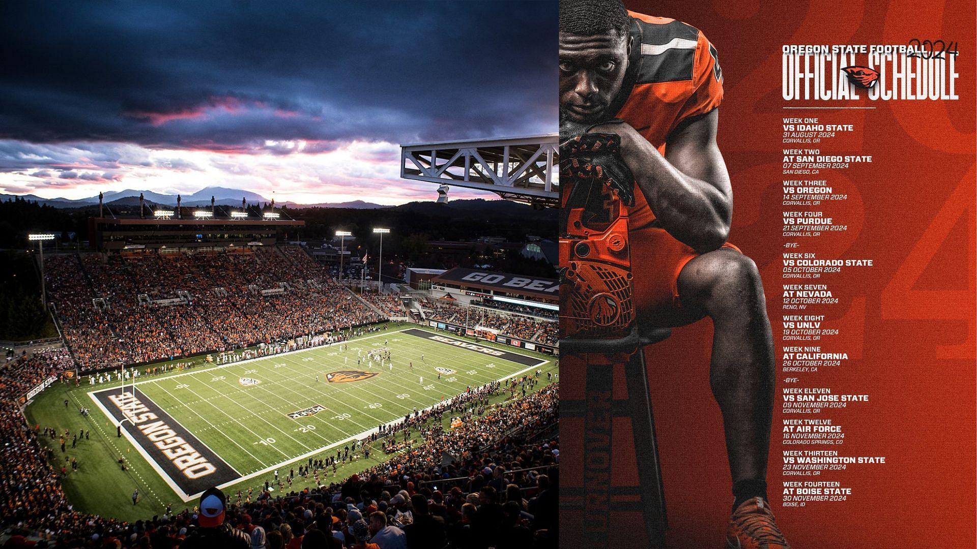 The Oregon State Beavers schedule has been released 