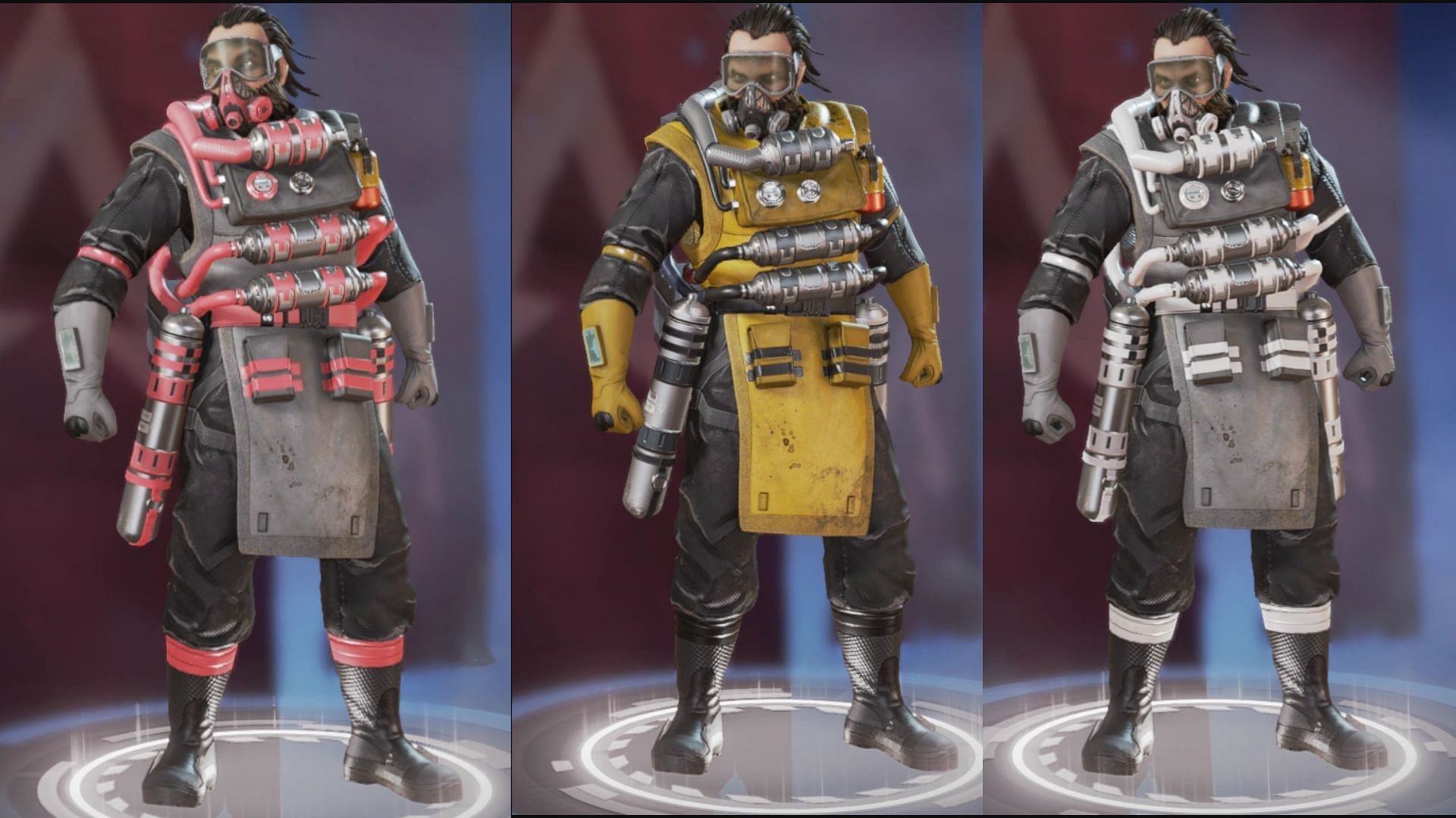 Common Caustic skins in Apex Legends (Image via Electronic Arts)