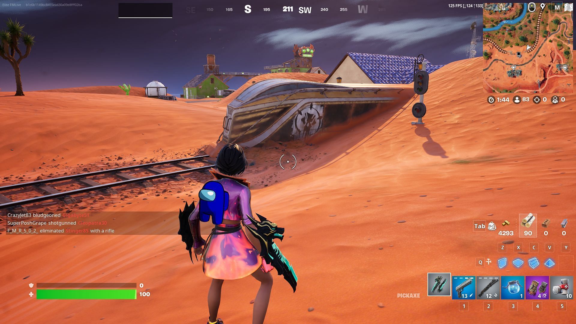 The derailed train hides a sinister secret (Image via Epic Games)