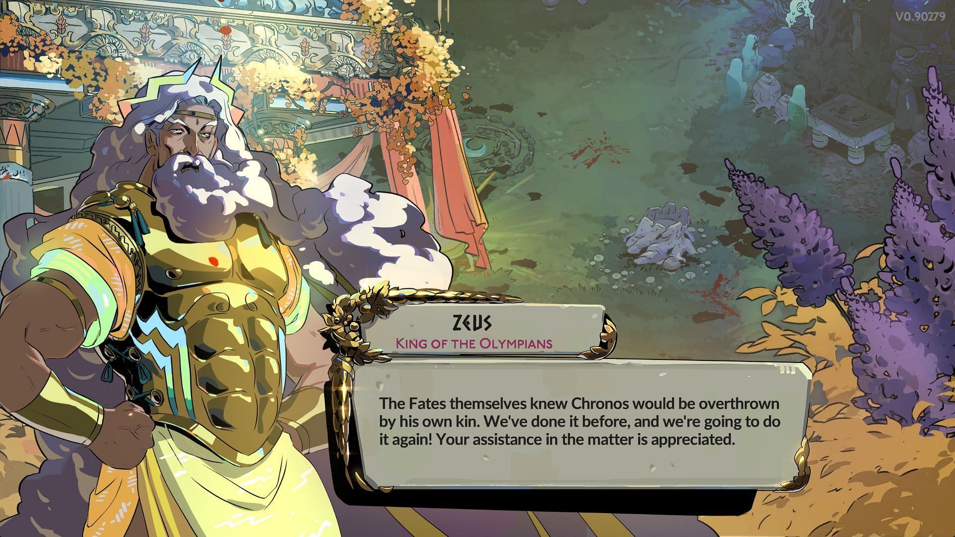 Zeus&#039; chain lightening is a great early game boon (Image via Sportskeeda || Supergiant Games)