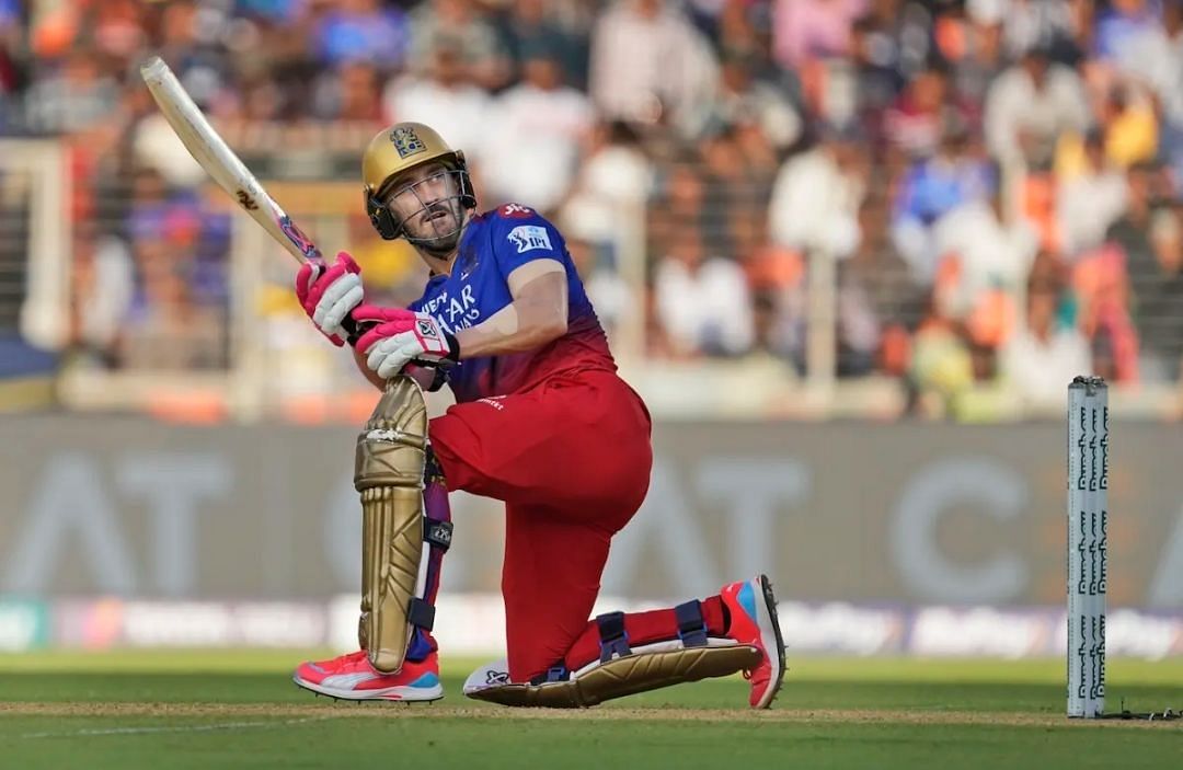 Faf Du Plessis scooping one for RCB.