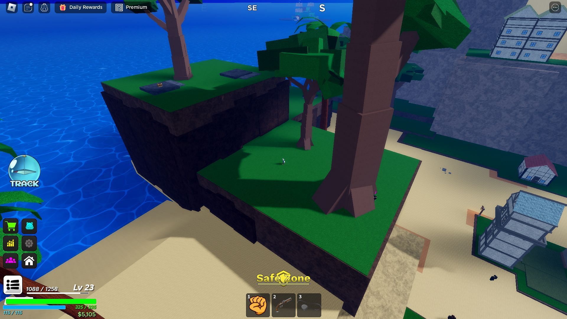 Demon Fruits randomly spawn under trees (Image via Roblox)