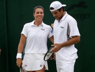 Jennifer Capriati and her brother Steven pictured at Wimbledon 2001