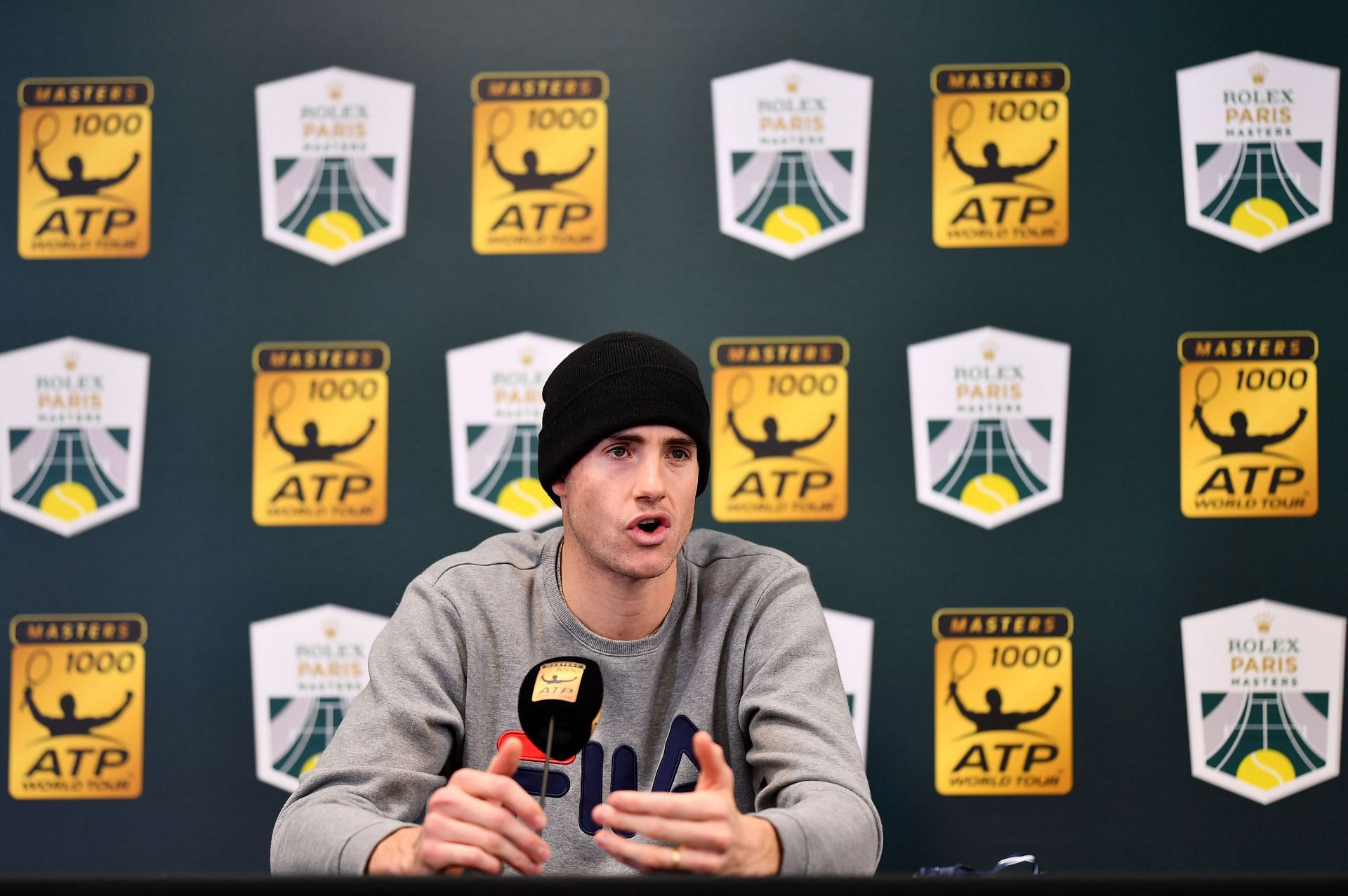 John Isner at the 2018 Paris Masters