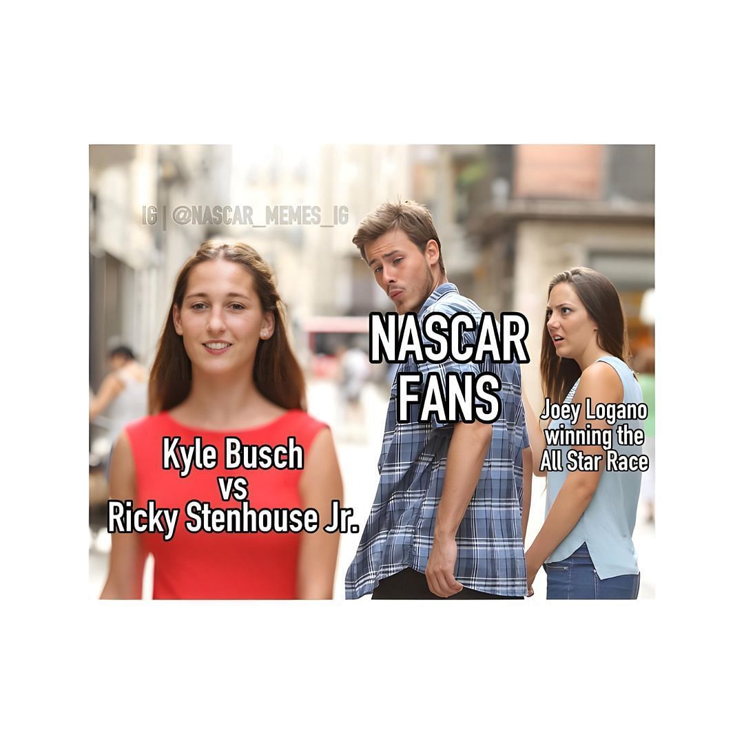 @nascar_memes_ig and @the_laugh_lap on Instagram