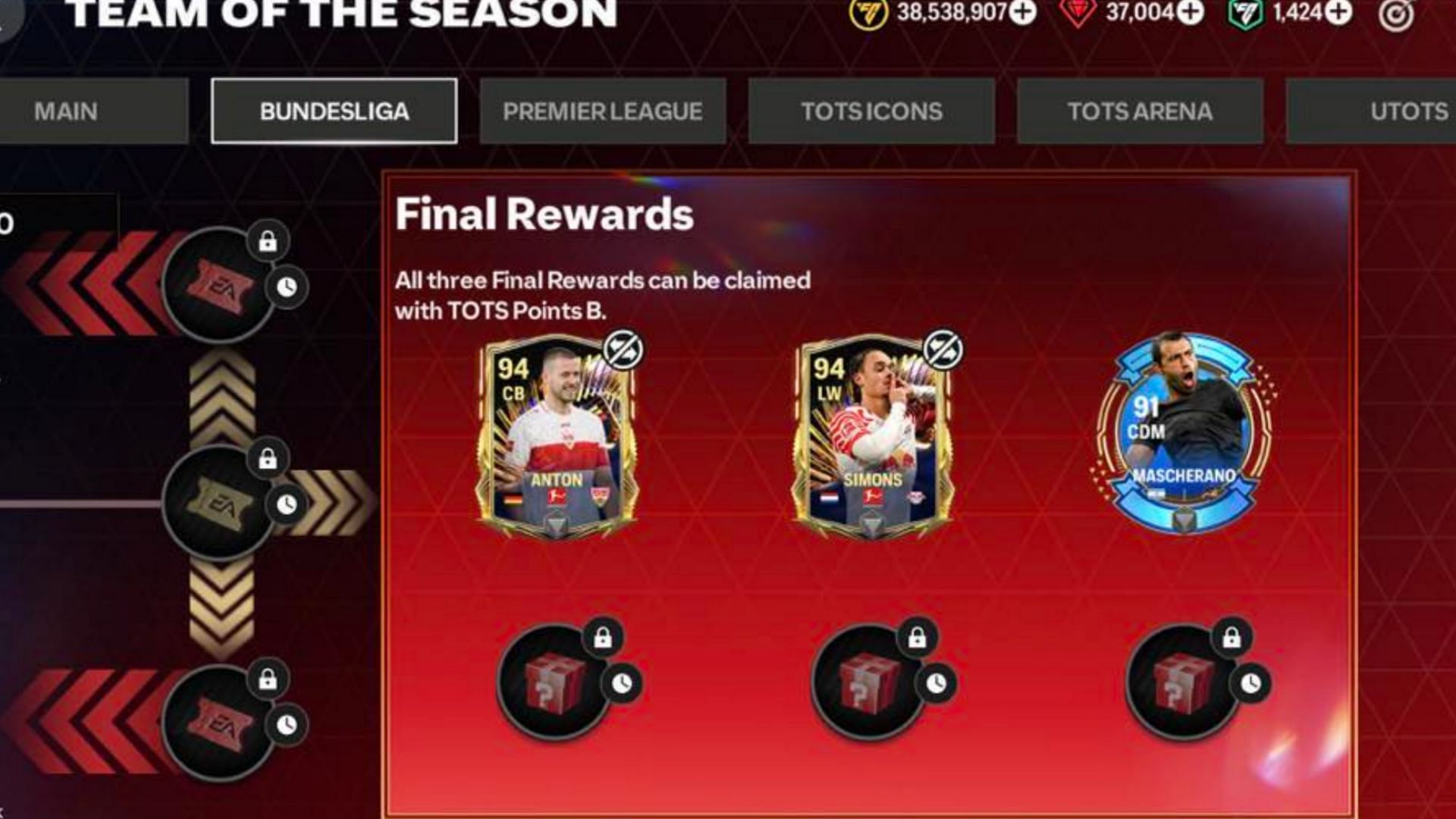 FC Mobile TOTS 24 Bundesliga chapter final rewards (Image via EA Sports)