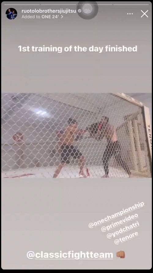 Screenshot of Kade Ruotolo’s IG Story