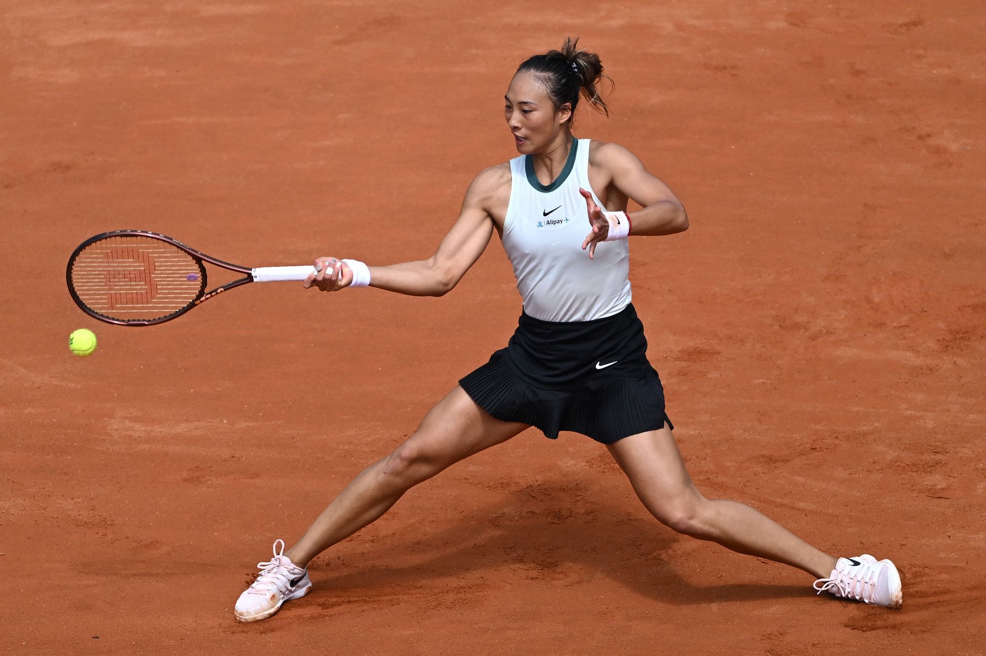 Zheng Qinwen pictured at the 2024 Italian Open