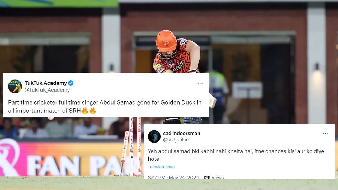 अब्दुल समद गोल्डन डक पर हुए आउट (photo: BCCI)