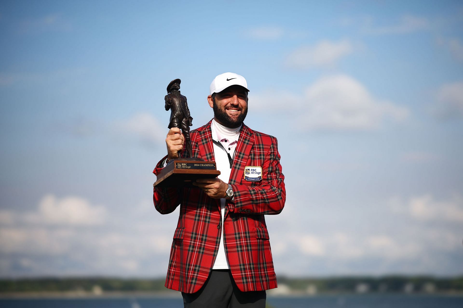 Scottie Scheffler celebrating his win at RBC Heritage (Image via Getty)