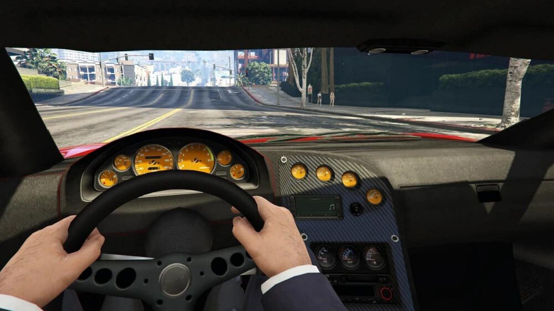 First-person view when driving the Reaper in GTA Online (Image via GTA Wiki)