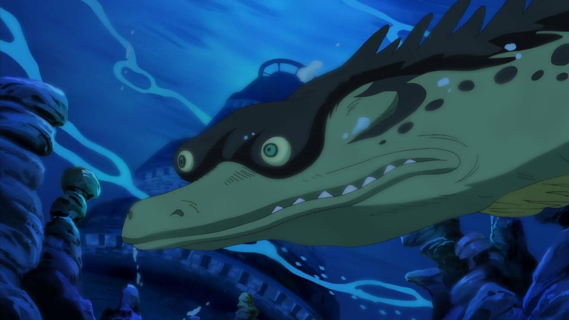The waters surrounding Impel Down (Image via Toei Animation)