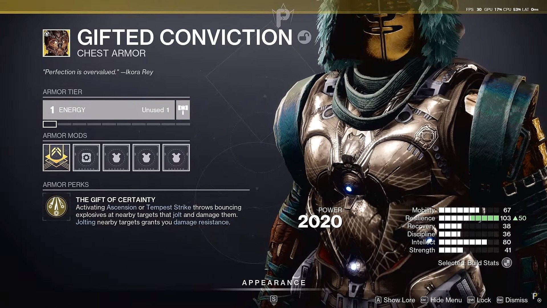 Gifted Conviction (Image via YouTube/FalloutPlays)