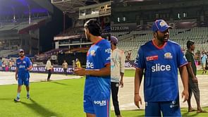 [Watch] "Kya garden mein aaya hai kya?"- Rohit Sharma's hilarious banter with Tilak Varma at Eden Gardens ahead of KKR vs MI IPL 2024 match