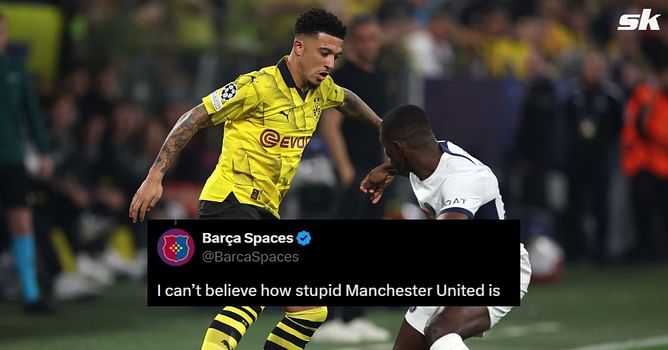 "Can’t believe how stupid Manchester United is" - Fans hail Jadon Sancho's performance for Borussia Dortmund in UCL S/F against PSG