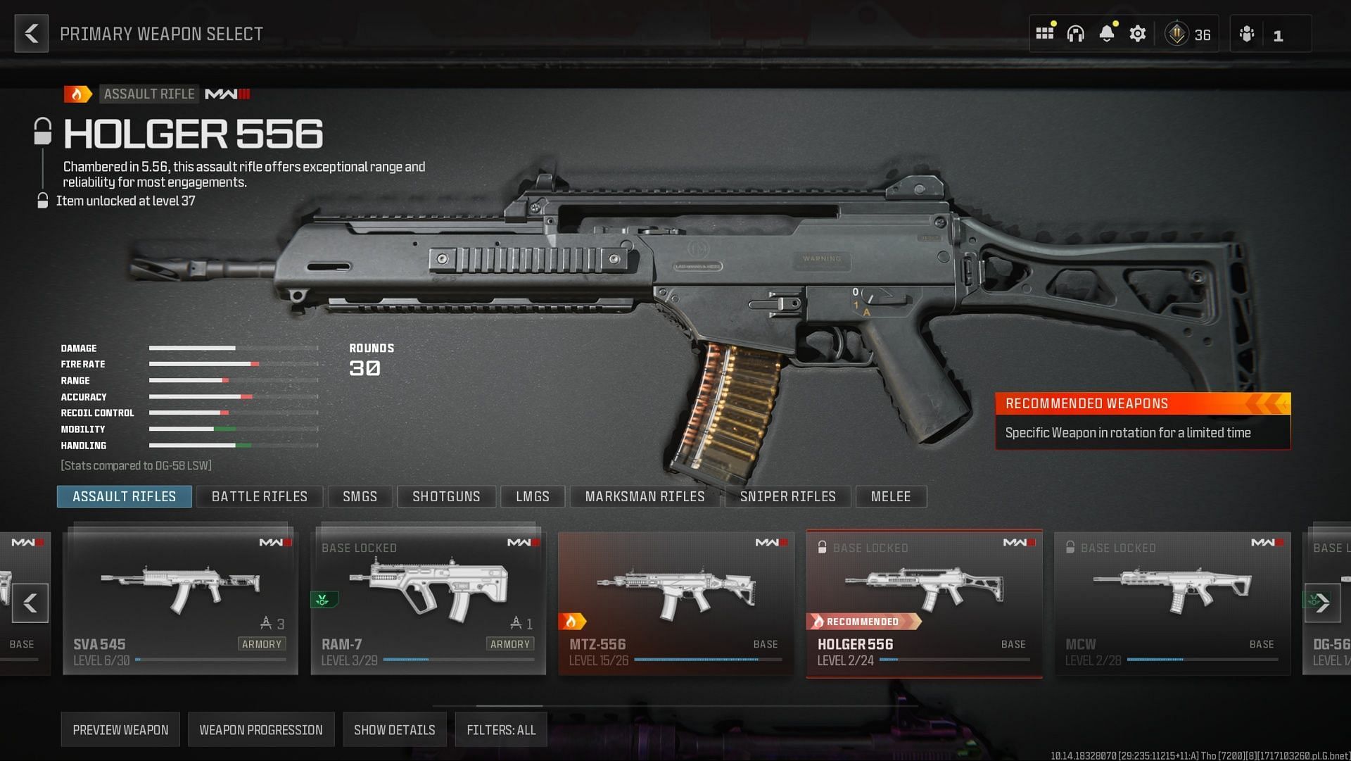 Holger 556 AR in Warzone (Image via Activision)