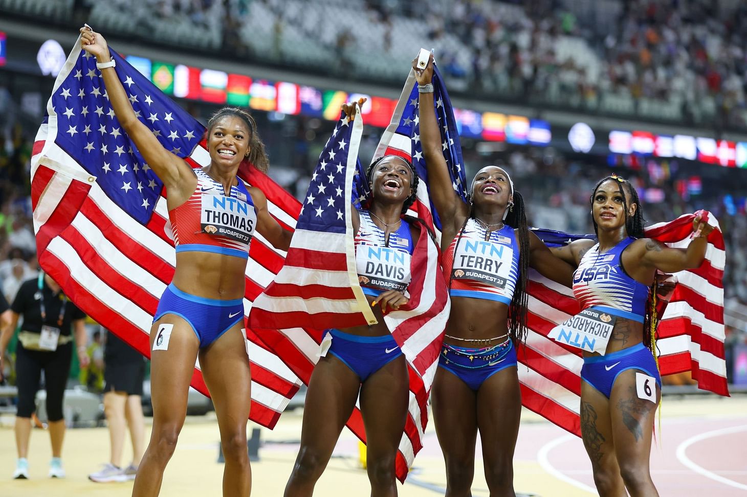 Watch Team USA touchdown in the Bahamas ahead of the World Athletics