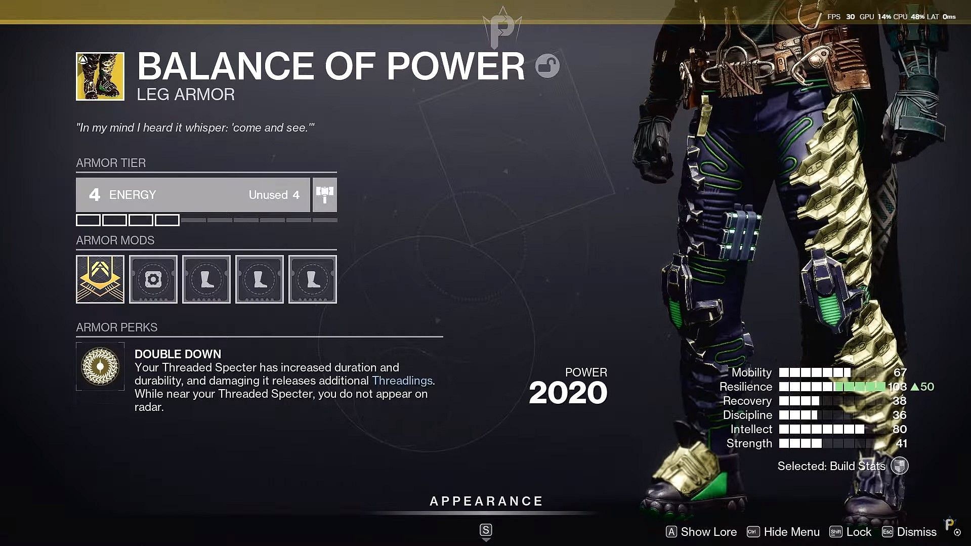 Balance of Power in Destiny 2 (Image via YouTube/FalloutPlays)