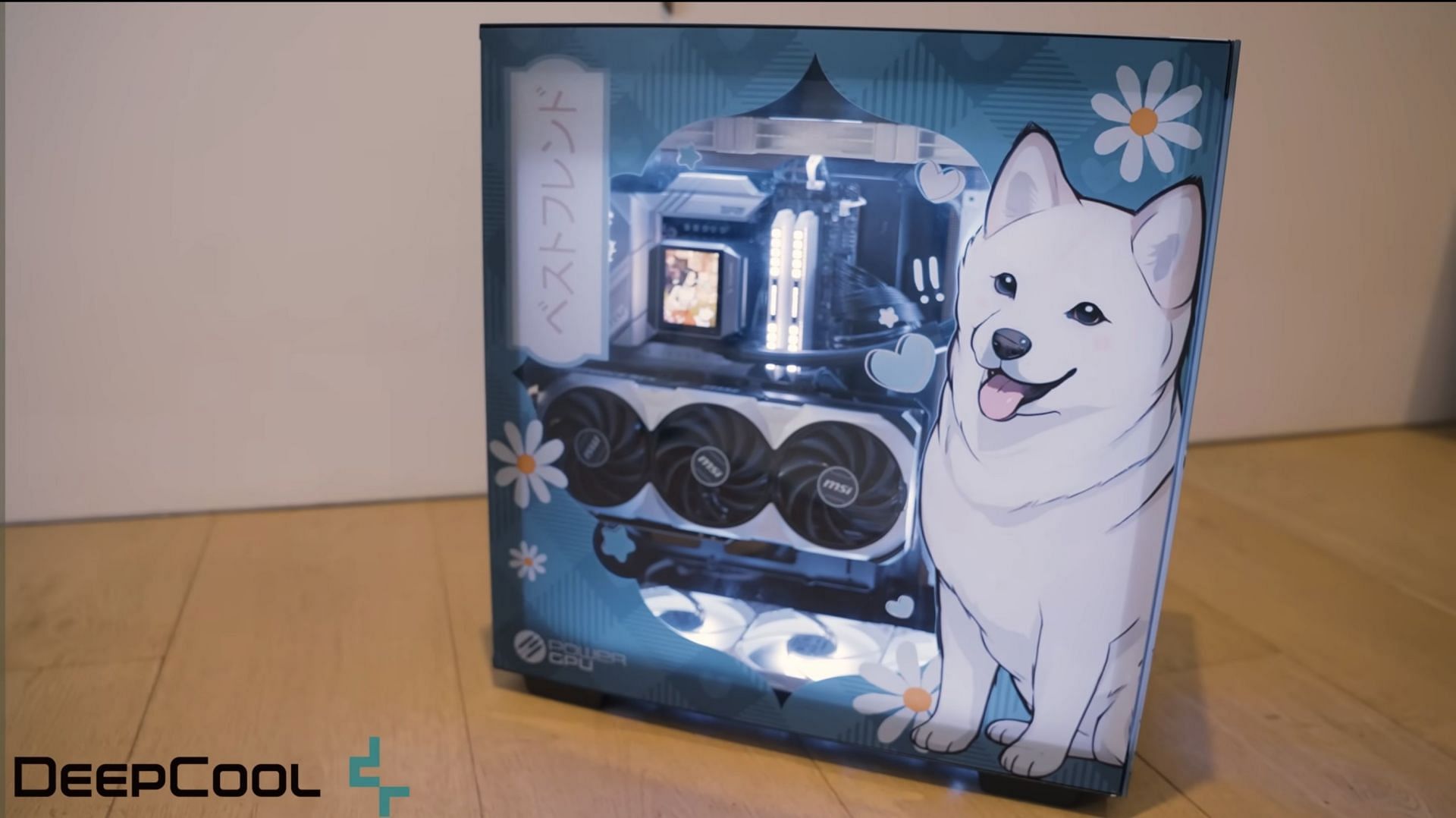 Valkyrae&#039;s PC is housed in a DeepCool CH780 (Image via PowerGPU/YouTube)