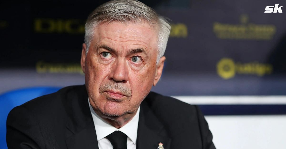 Carlo Ancelotti reacts to Real Madrid