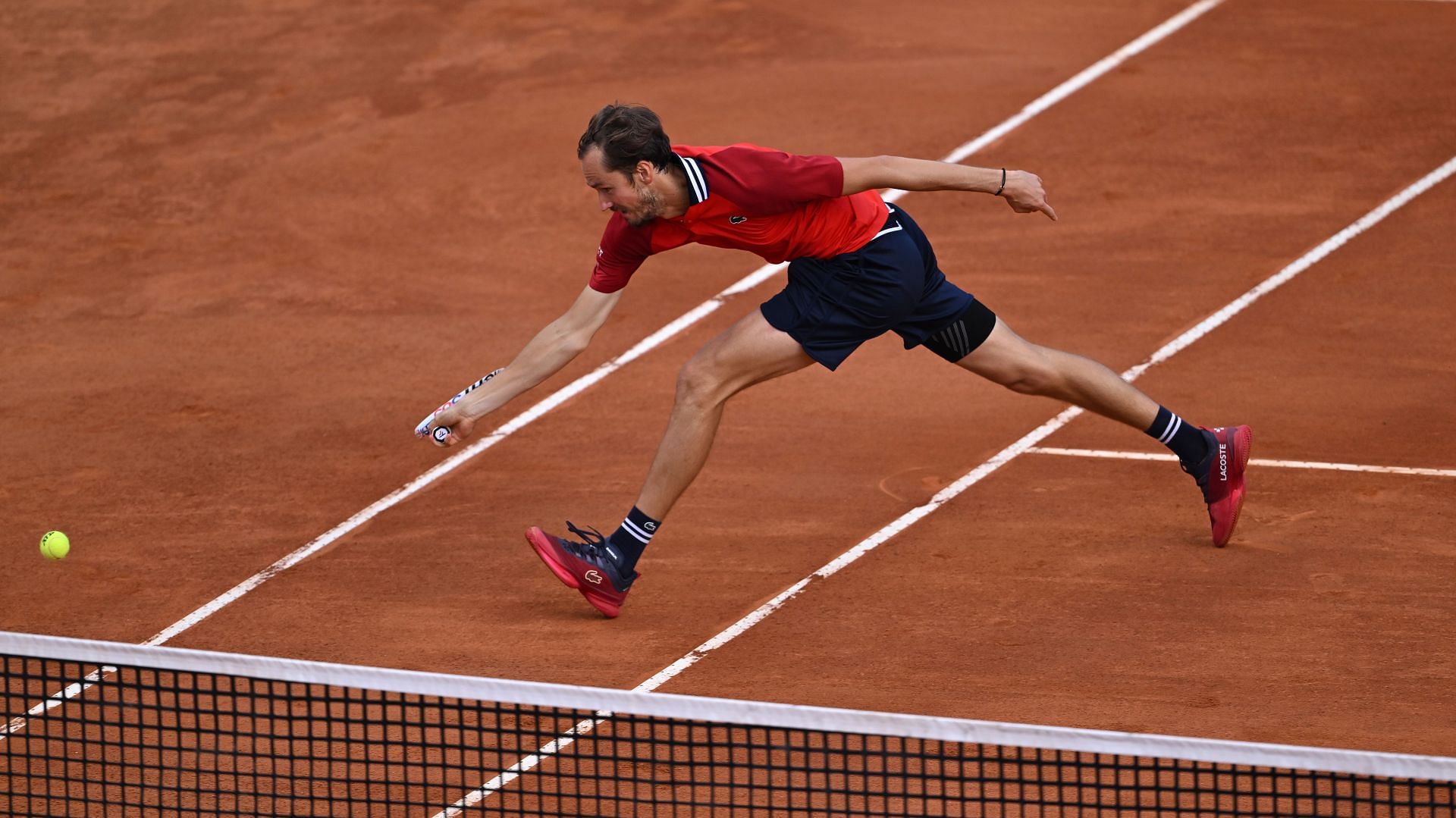 Daniil Medvedev in action at the Italian Open in Rome