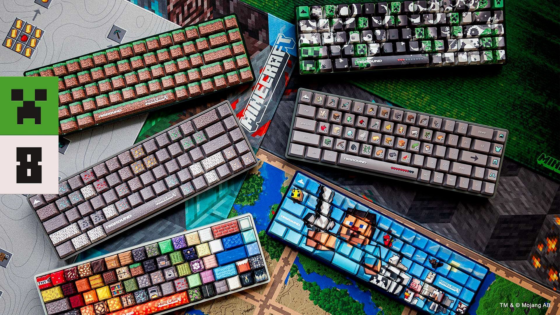 The different keyboards from Higround (Image via Mojang Studios)