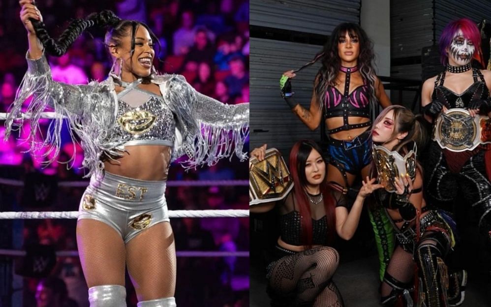 Bianca Belair(left) and Damage CTRL(right)
