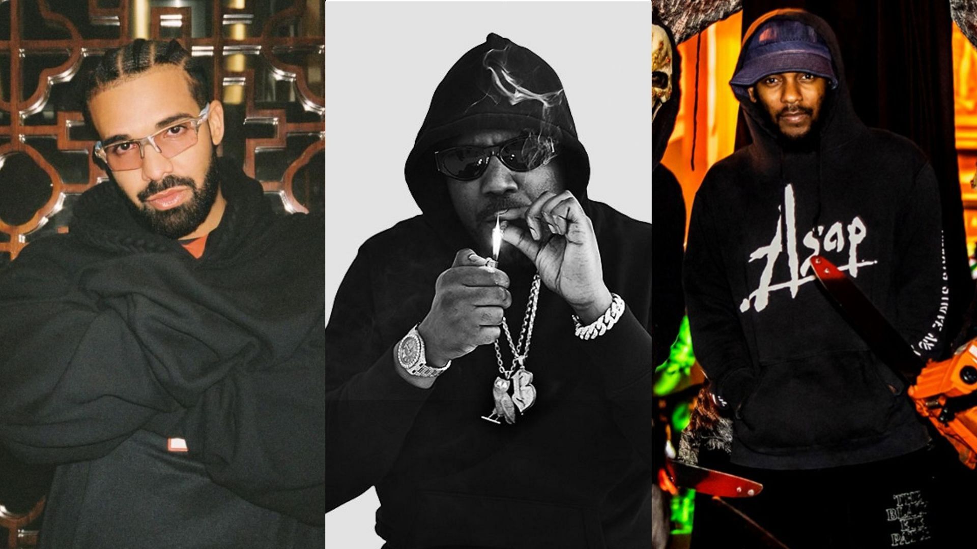 Lamar took a jab at one of the Canadian rapper&#039;s associates, Baka Not Nice (Image via Instagram/@champagnepapi / X/@Baka_Not_Nice / Facebook/@Kendrick Lamar)