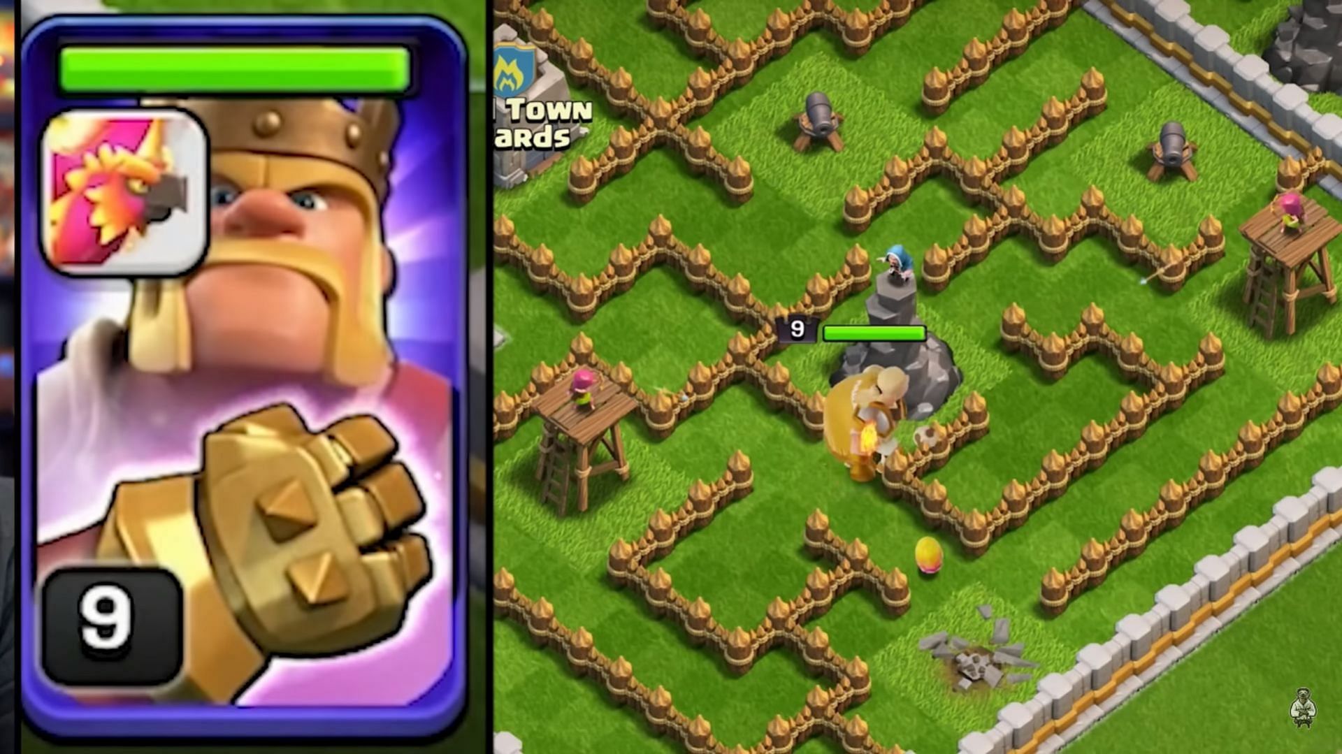 King&#039;s Hero Equipment ability (Image via Supercell || Judo Sloth Gaming/YouTube)