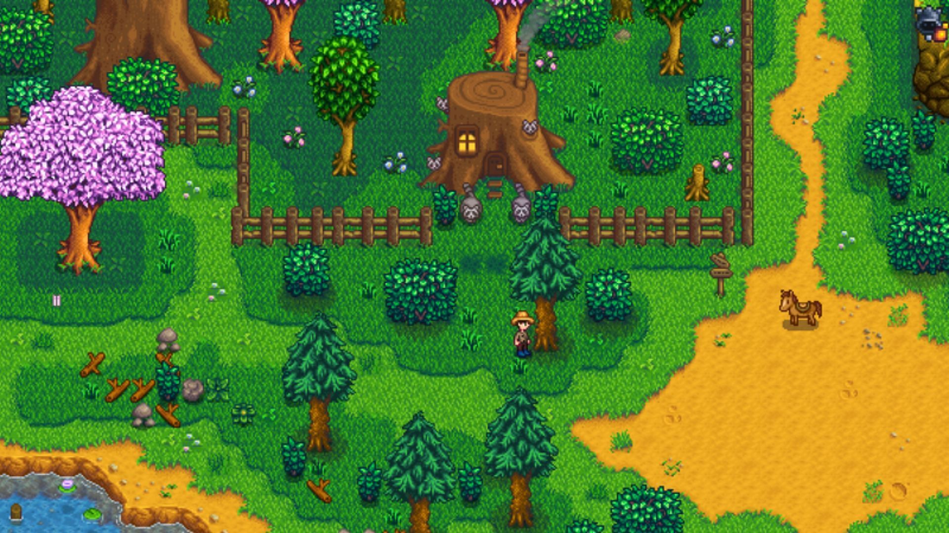 Giant Tree Stump after fixing it in Stardew Valley (Image via ConcernedApe)