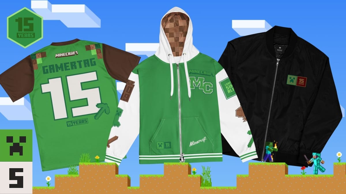 Minecraft reveals new 15th-anniversary merch collection