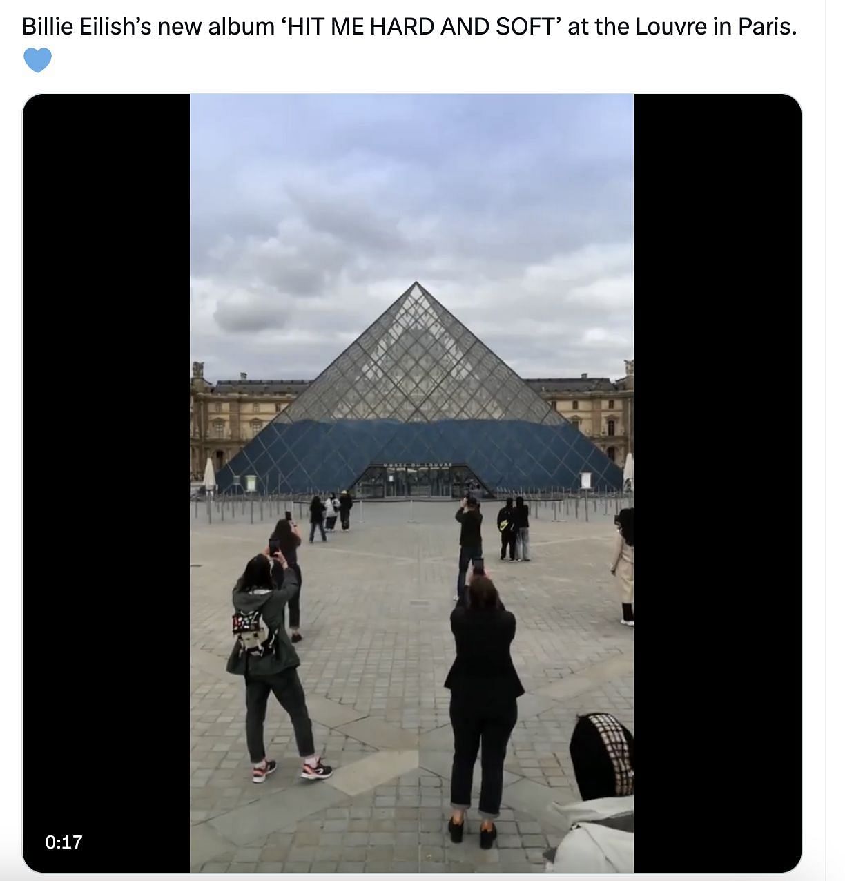 Eilish&#039;s song &lsquo;Hit Me Hard and Soft&rsquo; promo was not displayed at The Louvre in Paris: Fake news debunked. (Image via @PopCrave/ X)