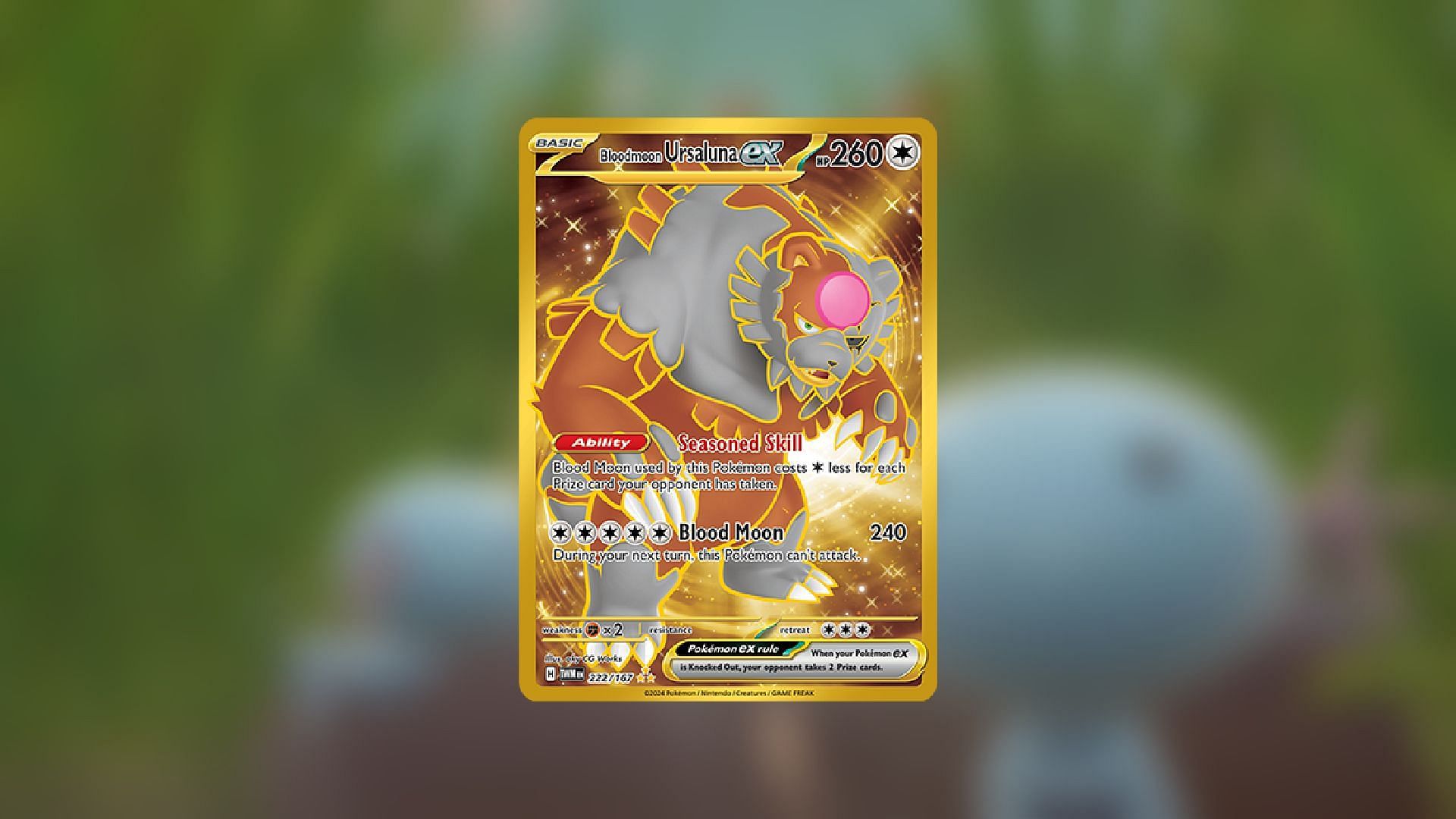 Bloodmoon Ursaluna features a potent ability that can bring players back from a losing game (Image via The Pokemon Company)