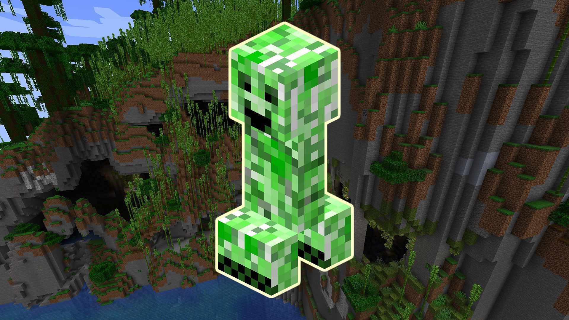 Smiling Creepers are also more unsettling due to their wide grin (Image via Mojang)