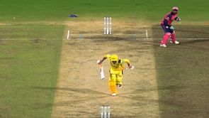 [WATCH] Ravindra Jadeja given out obstructing the field during CSK vs RR IPL 2024 match